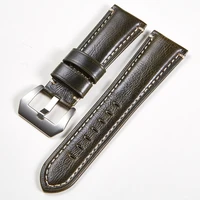 onthelevel 2021 new vintage crackle textured cow leather watch strap 22mm 24mm 26mm watchband replacemnet belt for panerai c