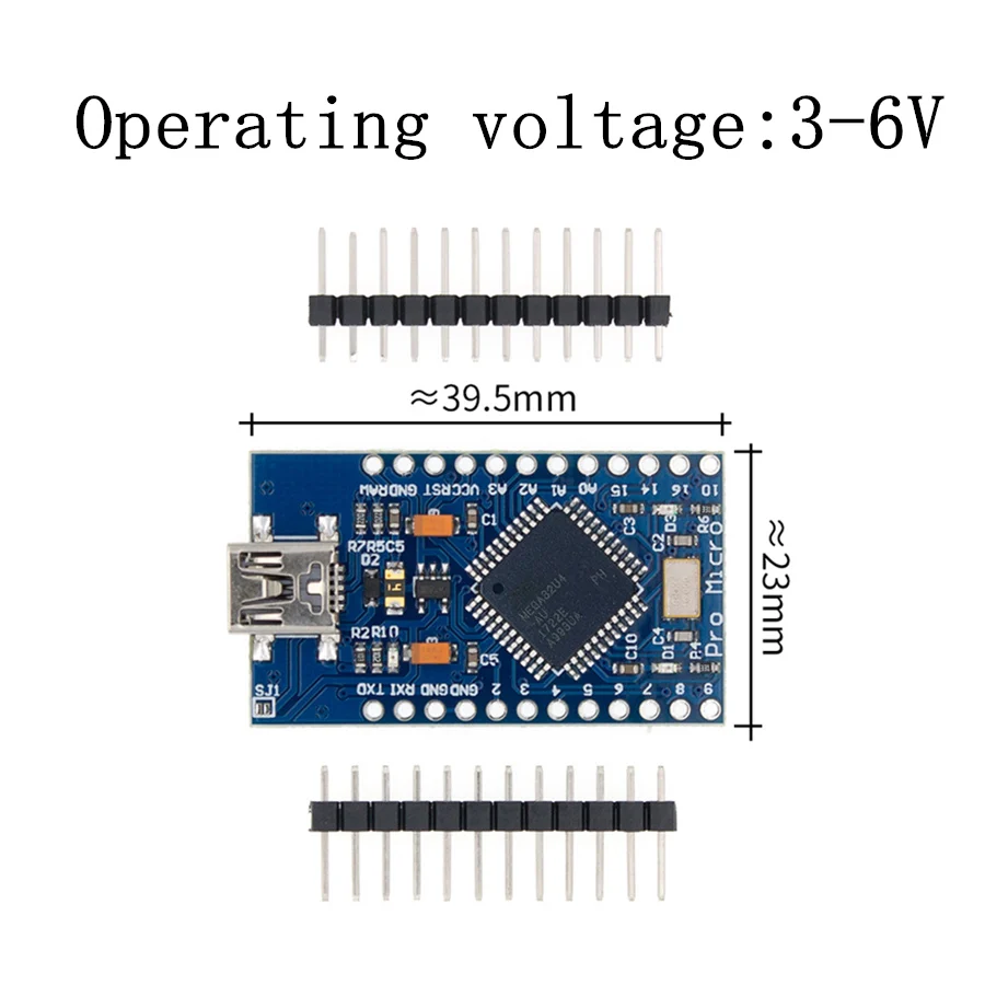 10 шт. мини USB ATmega32U4 Pro Micro 5 в 16 МГц плата модуль Leonardo ATMega 32U4 контроллер замена