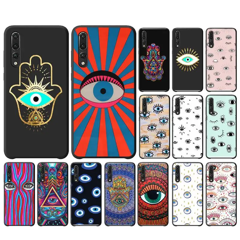 

Evil eye Phone Case For Huawei Y6 2018 Y7prime2019 funda case for Y9 2019 Capa