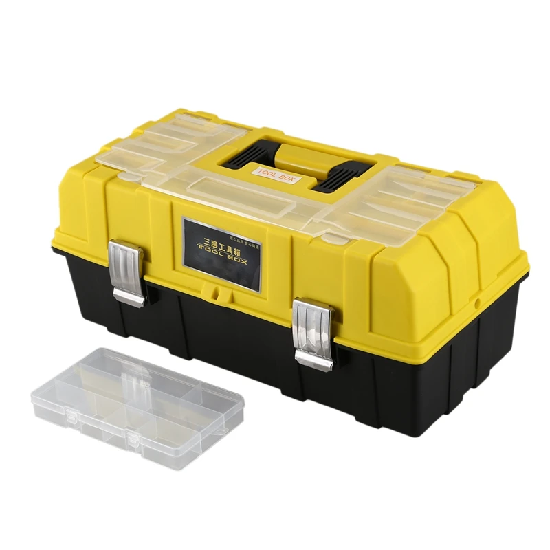 3-слойный складной ящик для инструментов 17-дюймовый Многофункциональный