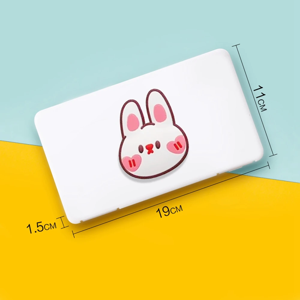 

Fashion Cartoon Face Masks Storage Box Practical Portable Moistureproof Dustproof Plastic Case for Protective Maks Organizer