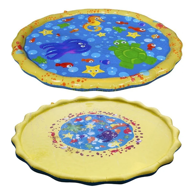 

Children's Outdoor Water Spray Pad Inflatable PVC For Kids Cute Cartoon Water Sprinkler Mat Baby Shower Boy Girl Swiming Pool