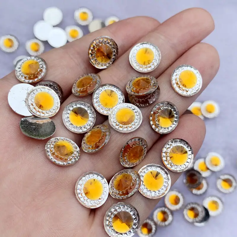 80 шт. 12 мм Стразы с кристаллами двухцветные стразы s diy Круглая Плоская задняя