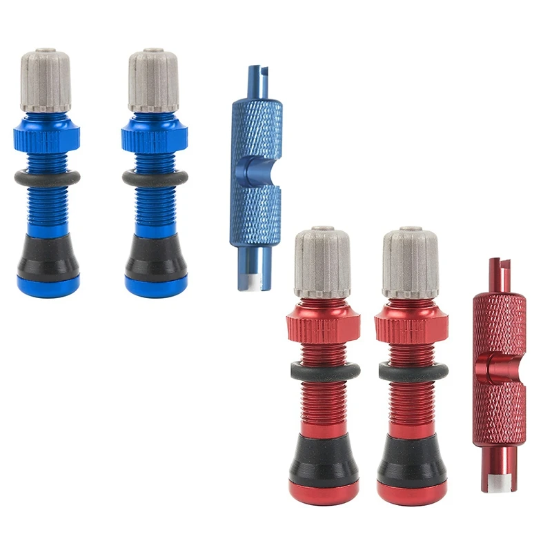 

Bicycle Tubeless Schrader 40mm Stems with Valve Core Tool for MTB