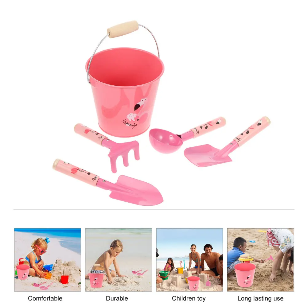 

1 Set Durable Beach Portable Sand Toys Bucket Premium Kids Garden