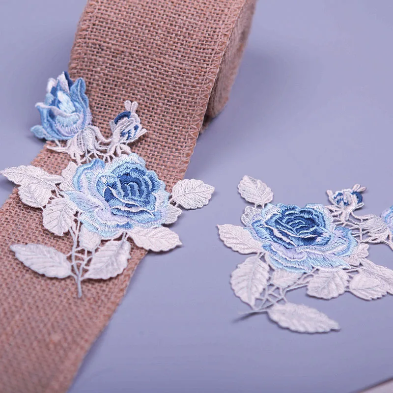 Аппликация для вышивки розы 1 пара украшение одежды свадебное железная наклейка