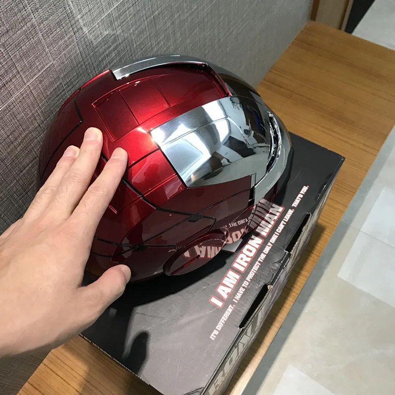 Marvel Iron Man MK5 Helmet Voice-activated Deformation Avengers Cosplay Cap Wearable Masks For Halloween Birthday Gift | Игрушки и хобби