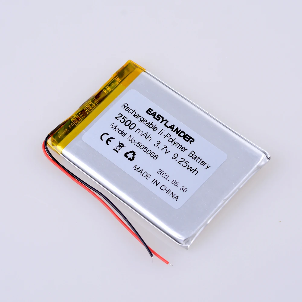 505068 3 7 V 2500mAh литий-полимерный аккумулятор литий-ионная аккумуляторная батарея