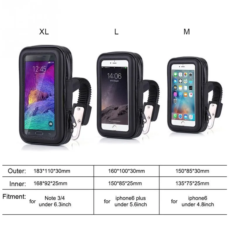 Мотоциклетный держатель для телефона GPS подставка с водостойким чехлом на молнии