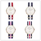 Часы наручные мужскиеженские кварцевые с нейлоновым ремешком