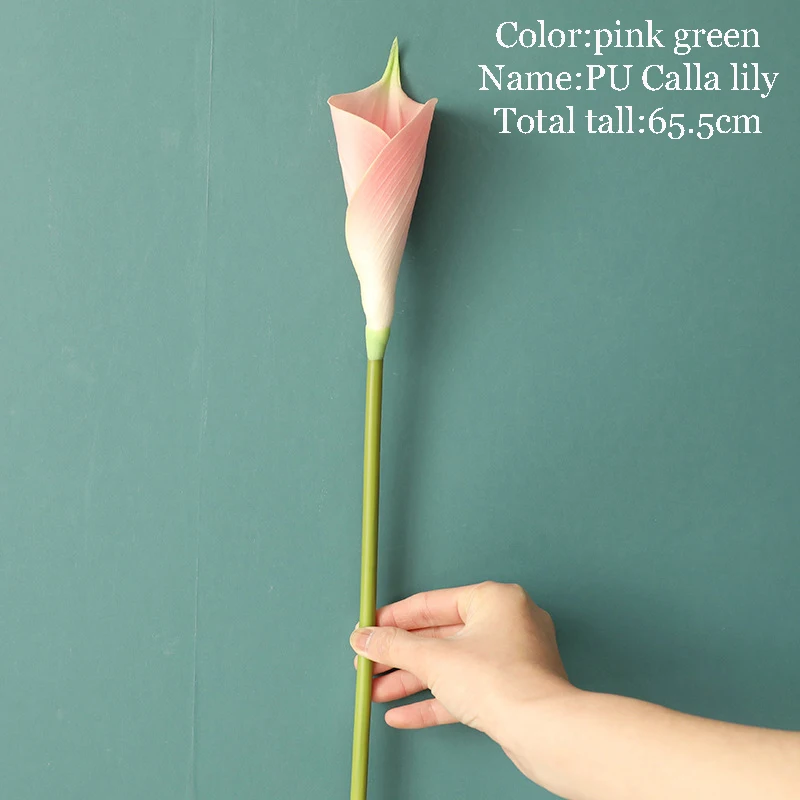 Flone 65.5cm Calla lilies Artificial flowers for home decor flower wedding floral decoration fake PU material | Дом и сад