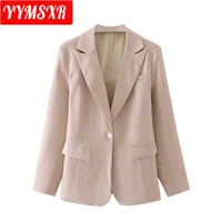 womens blazer jacket fall 2021 new european and american style solid color suit embroidery loose casual casual clothes female