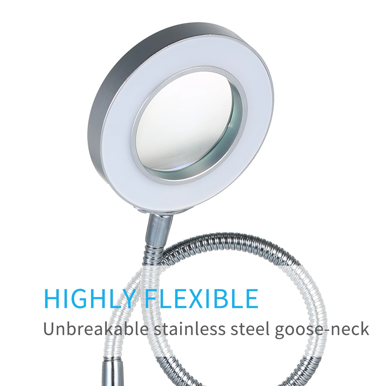 Профессиональная настольная Лупа KKMOON 3X USB Зажимная с подсветкой увеличительное