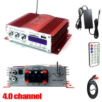 kentiger 3001 4 channel amplifier with remote control usbsd card player fm radio 12v5a power adapter and aux cable optional