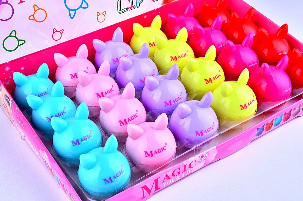 TEAYASON Новый фруктовый бальзам для губ увлажняющий мультяшный кролик цветной