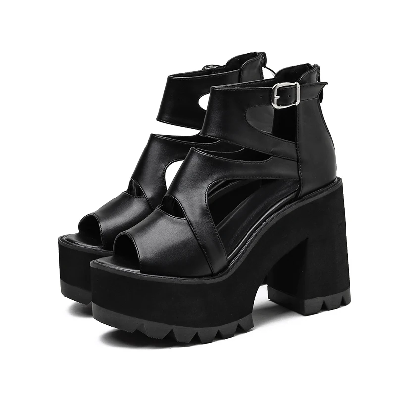 Женские сандалии-гладиаторы на платформе с открытым носком LJB118 | Обувь