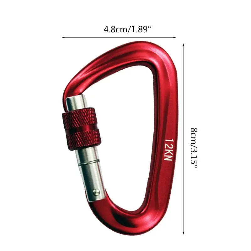 

12KN Climbing Carabiner D Shape Quickdraws Professional Climbing Buckle Lock