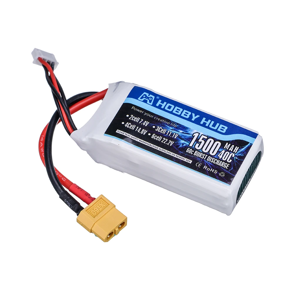 Аккумулятор Lipo 3S 11 1 В 1500 мАч 40c для радиоуправляемой машинки лодки дрона запасные