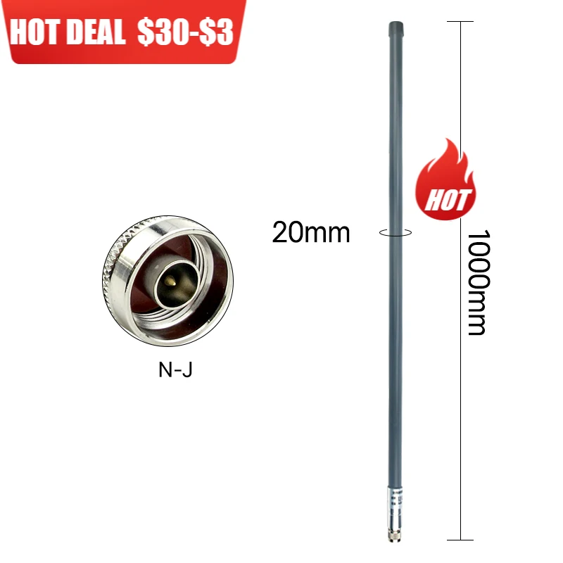 

LoRa 100cm Helium Miner Antenna Outdoor 868MHz/915MHz Antenna High Gain 9.5dBi RAK Wifi Omni Antenna Waterproof TX900-BLG-100