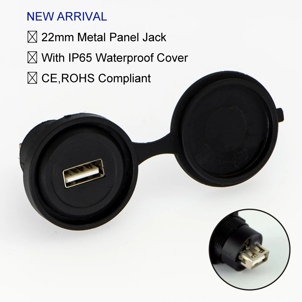 Экономичная пластиковая розетка типа USB2.0 от A до Female 22 мм|Соединители| |