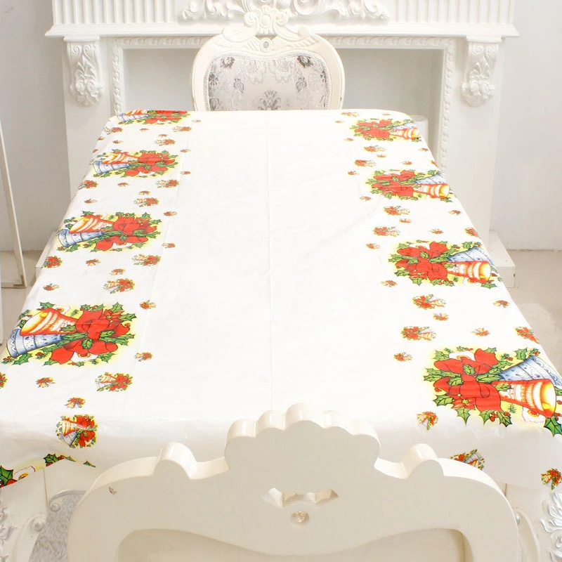 

110*180cm Christmas Decoration Elk Christmas Tree Printed Tablecloth Banquet Dining Table New Year Party Christmas Tablecloth