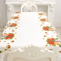 110180cm christmas decoration elk christmas tree printed tablecloth banquet dining table new year party christmas tablecloth