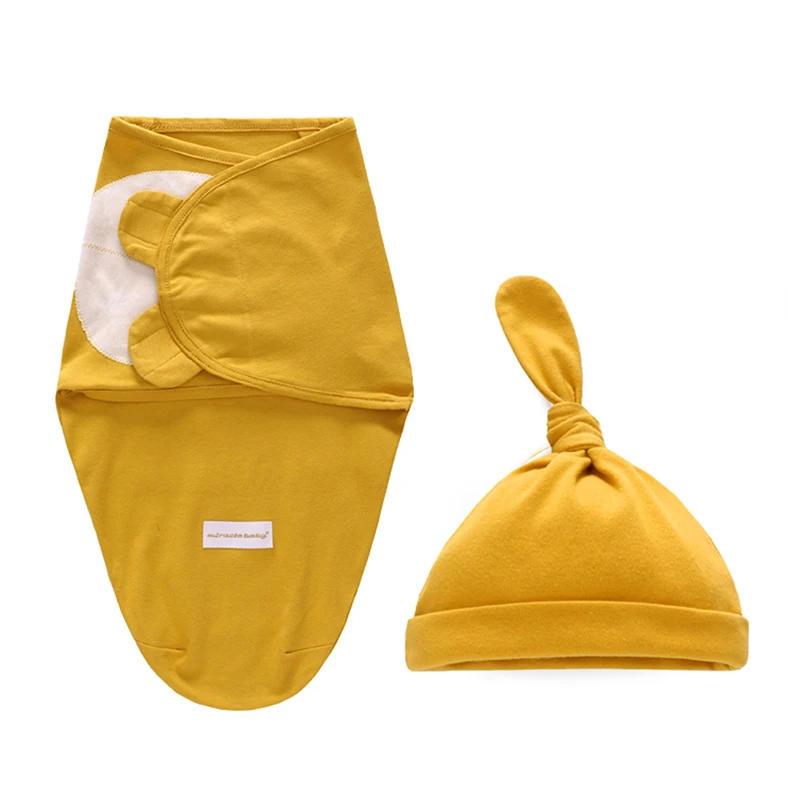 

Soft Babies Sleeping Bags Swaddle Blanket + Cap Newborn Cocoon Wrap Cotton Swaddling Bag Baby Envelope Sleep Bags