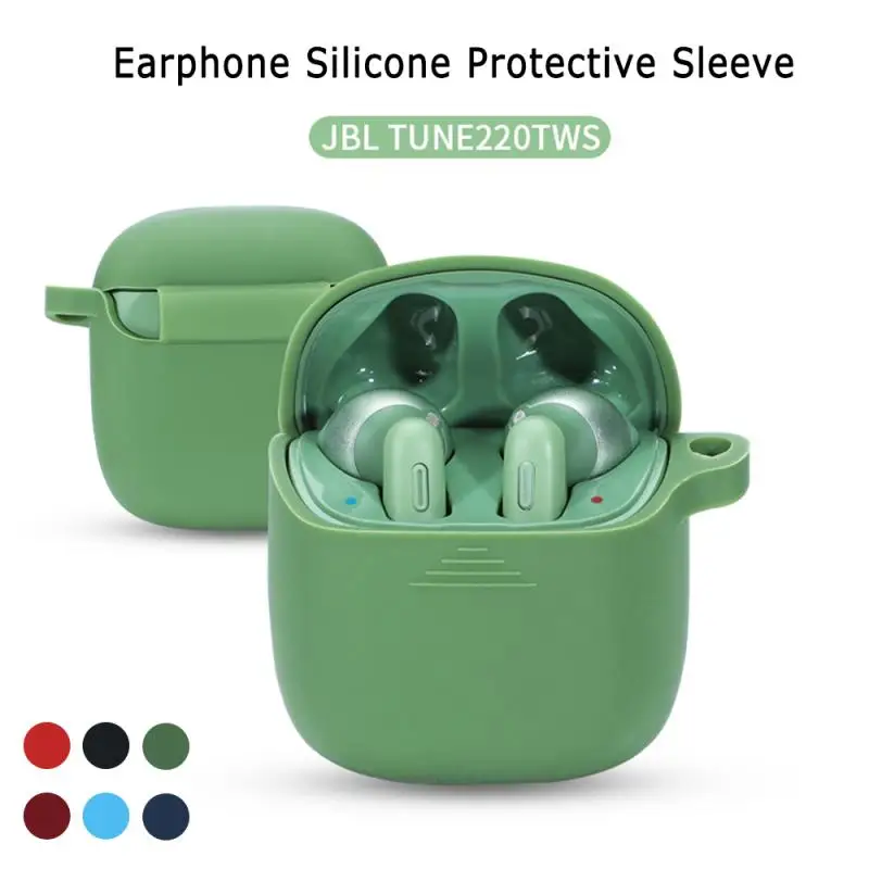 

Силиконовый однотонный защитный чехол TWS для Bluetooth-гарнитуры, Мягкий защитный чехол для JBL tune 220 аксессуары для наушников Box