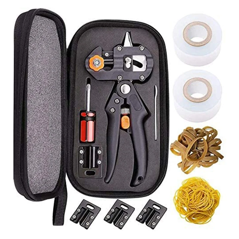 

Professional Garden Fruit Tree Plant Pruning Shears Grafting Cutting Tool Kit with Grafting Tape Rubber Bands