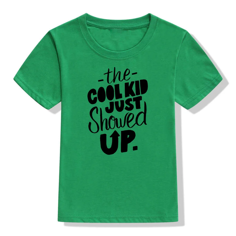 Camiseta con estampado de letras para ni&ntilde;os y ni&ntilde;as, ropa de manga corta, a la moda, de verano-5