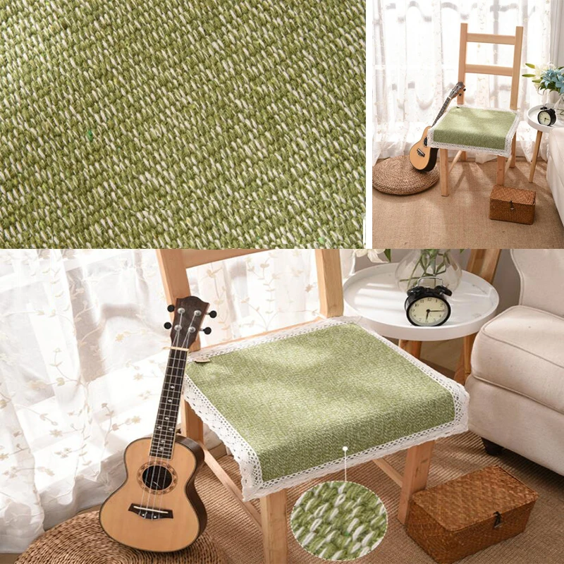 

Square Cotton Seat Cushion With Lace Trim Chairs Floor Cushions Office Back Tatami Dining Room Sofa Home Decoration 40*40cm 1pc
