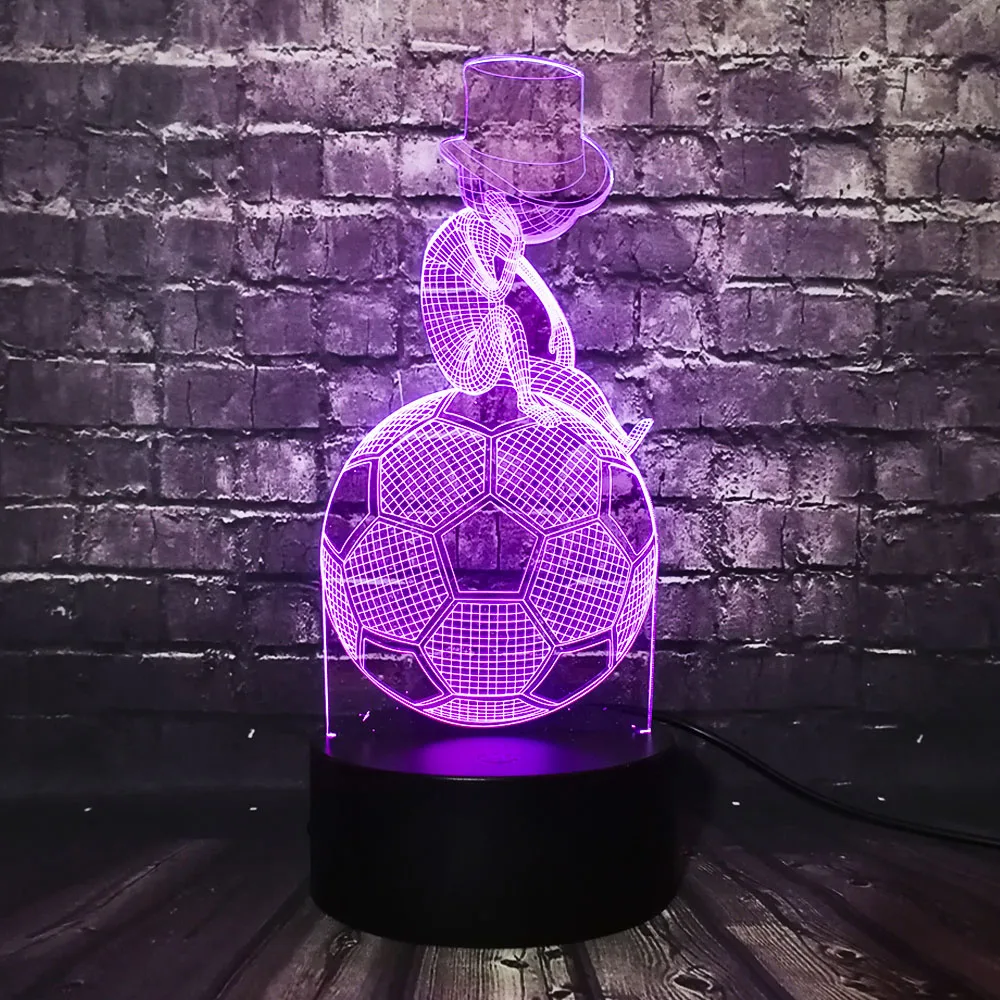 2020 креативный спортивный стиль 3D USB Светодиодная лампа взять шляпу дети сидеть