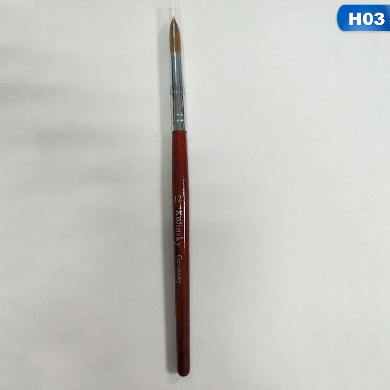 

1 Pcs Kolinsky Sable Hair Nail Brush Alloy Handle Round Nail Liquid Powder Brush Size 8/10/12/14/16/18/20/24 Nail Art Brush