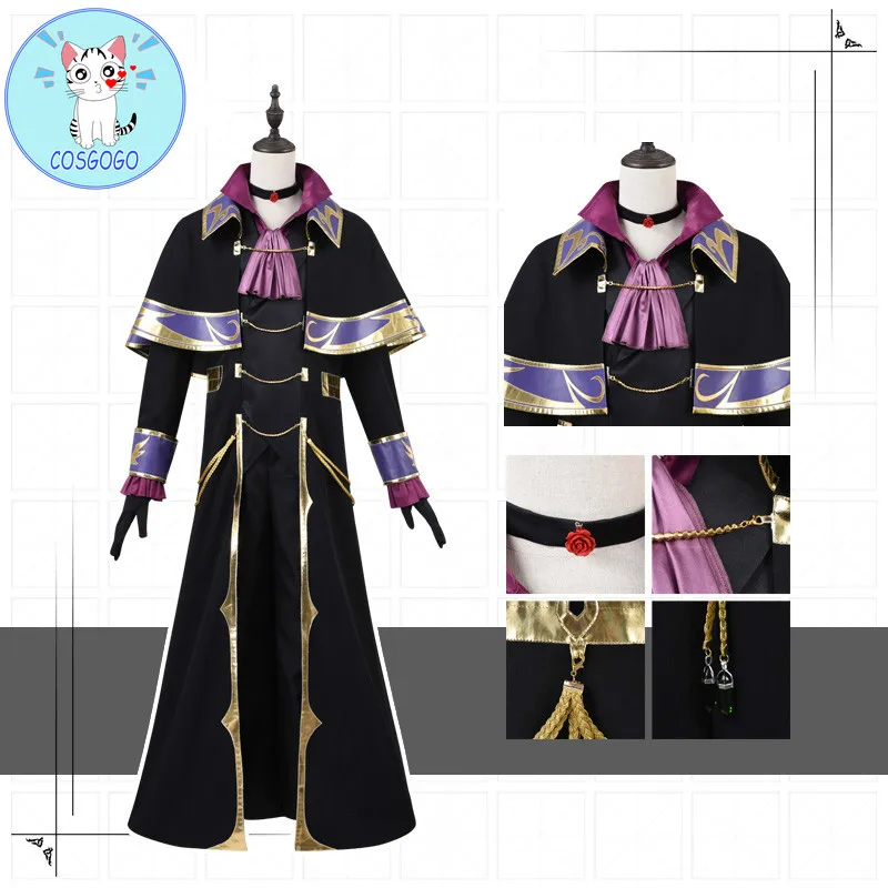 Code Geass Lelouch Lamperouge Косплэй костюм на Хэллоуин Рождество vi Британия для мужчин и