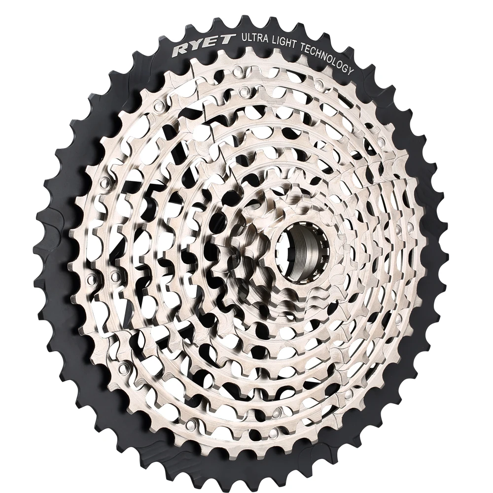

2022 RYET Cassette 11 Speed Cassette 9-46T Cassette XDCassette 355g 11s Sprocket 9-46 k7 511% Range Freewheel