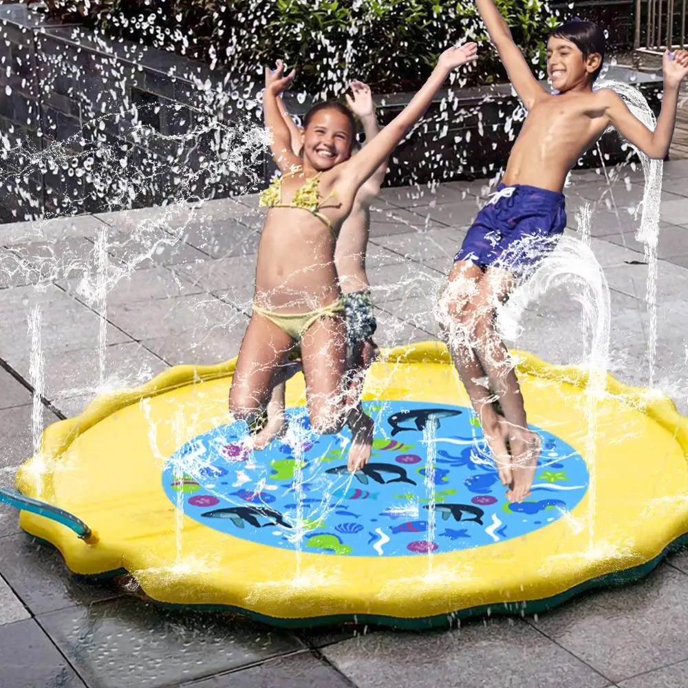 

100/170CM Inflatable Play Mat Water Spray Pad Toys Outdoor Party Sprinkler Splash Pad for Kids Giardino All'aperto Piscina Nuoto