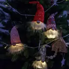 Безлицевая кукла Gnome, новогодние 2022 рождественские украшения, украшения сделай сам на рождественскую елку, подвесная кукла, светящаяся Рождественская кукла, Рождество