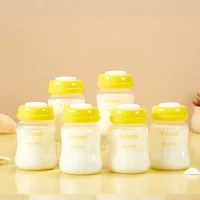 baby breast milk bottle storage carrying infant bottle breast feeding mummy 6pcsset breast pump milk safety seal bottles bna016