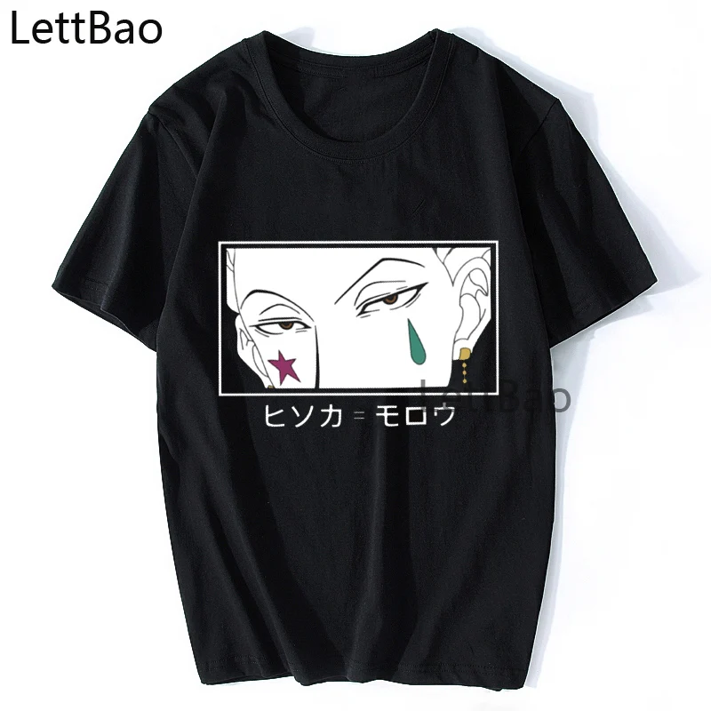 

Футболка Мужская/женская с коротким рукавом, смешная уличная одежда с аниме Hunter X Hunter Hisoka Morow, топ в стиле Харадзюку, на лето