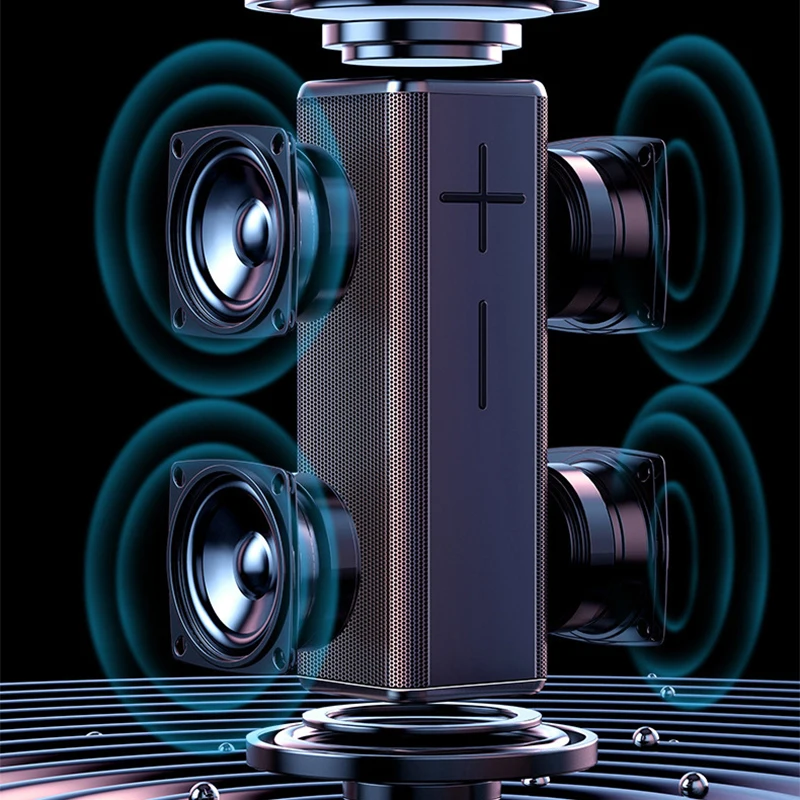 

Сабвуфер RYWER беспроводной портативный, TWS HIFI колонка с качественным звуком, Bluetooth, время воспроизведения 20 часов