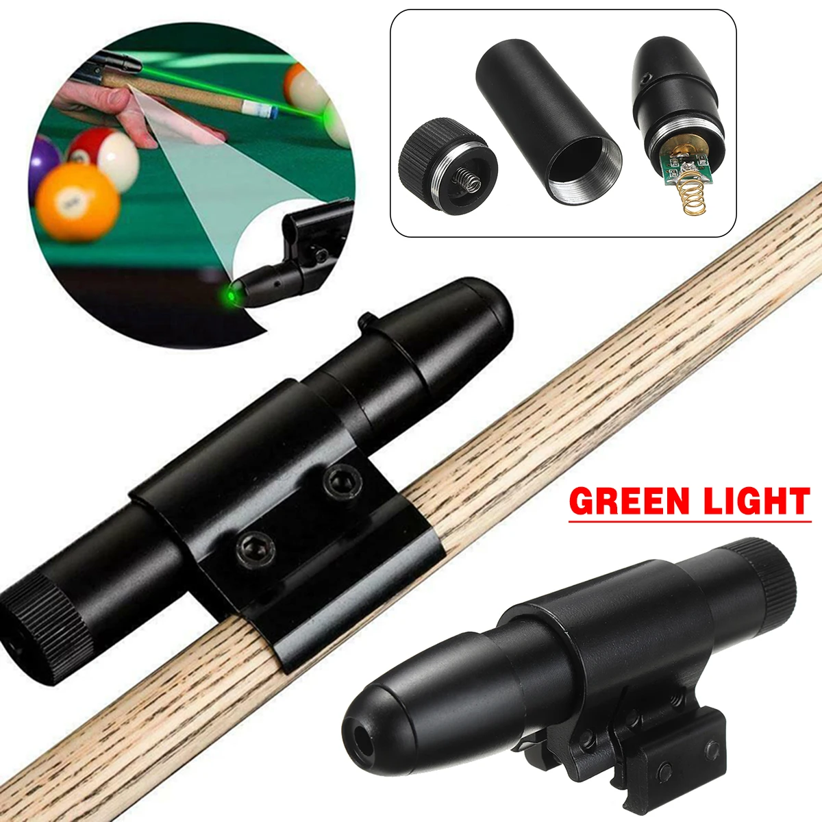 

Snooker Cue Clip-on Laser Sight Billiard Training Practice Aid Corrector For Snooker & Billiard Pointing Accessories