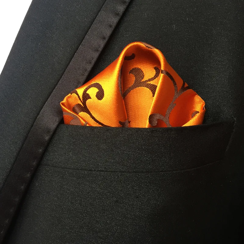 Новый дизайн модный мужской шелковый полиэстер цветочный узор Карманный платок