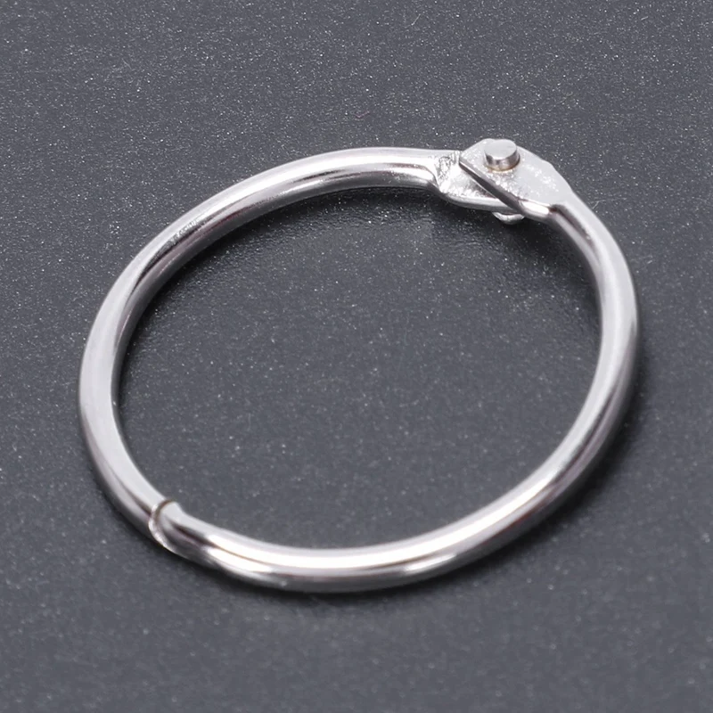 

5 pcs silver 30mm Od. Metal Staple Book Binder Loose Leaf Circlip Ring