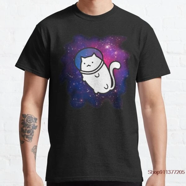 Жирного кота в пространство 1 Мужская футболка 2021 лето геометрический | Мужские футболки -1005002020401222