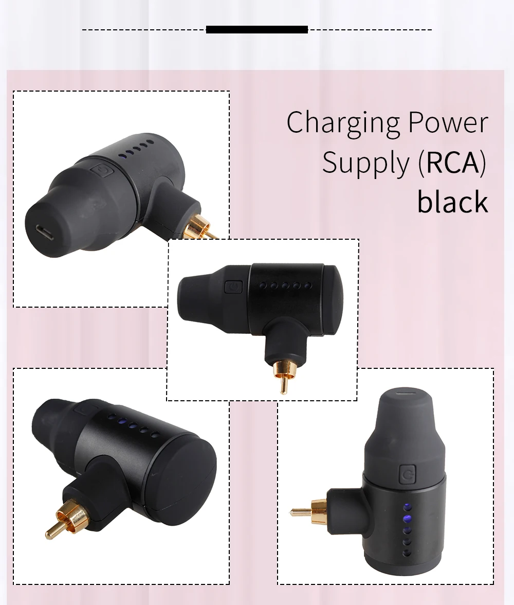 Профессиональная беспроводная зарядка питания татуировки с DC или RCA соединением