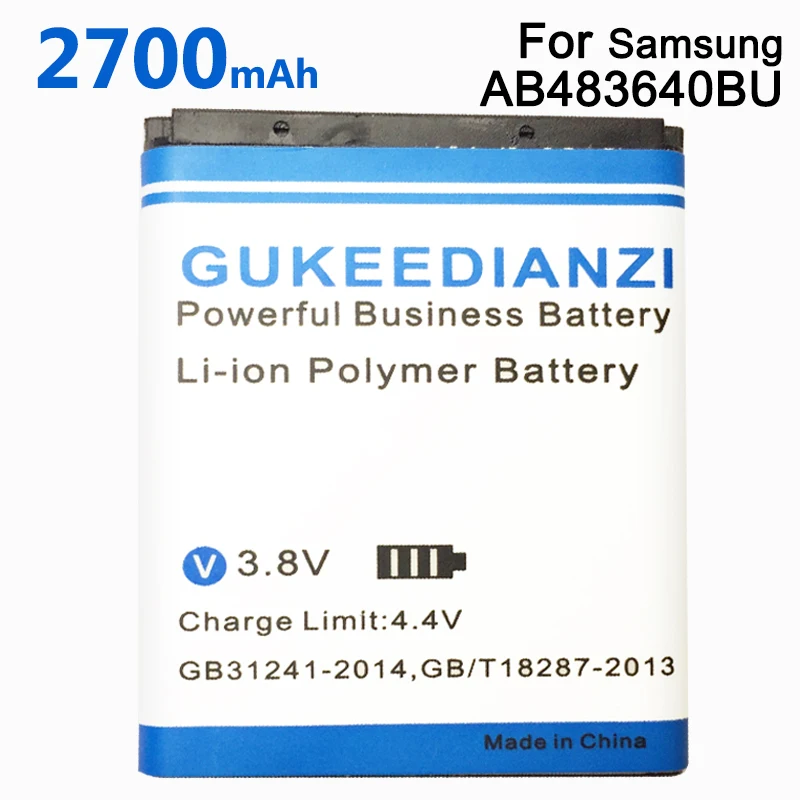 2700 мА/ч AB483640BU батарея для Samsung J600 J608 C3050C S7350C F619 C3050 SGH-E740 E748 F110 F118 G618 L600 L608 B3210 M519 |