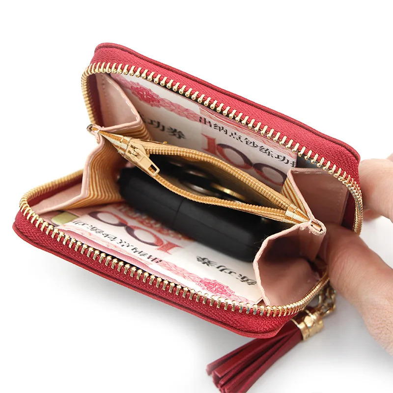 Новинка 2020 женские маленькие кошельки из искусственной кожи с металлическими