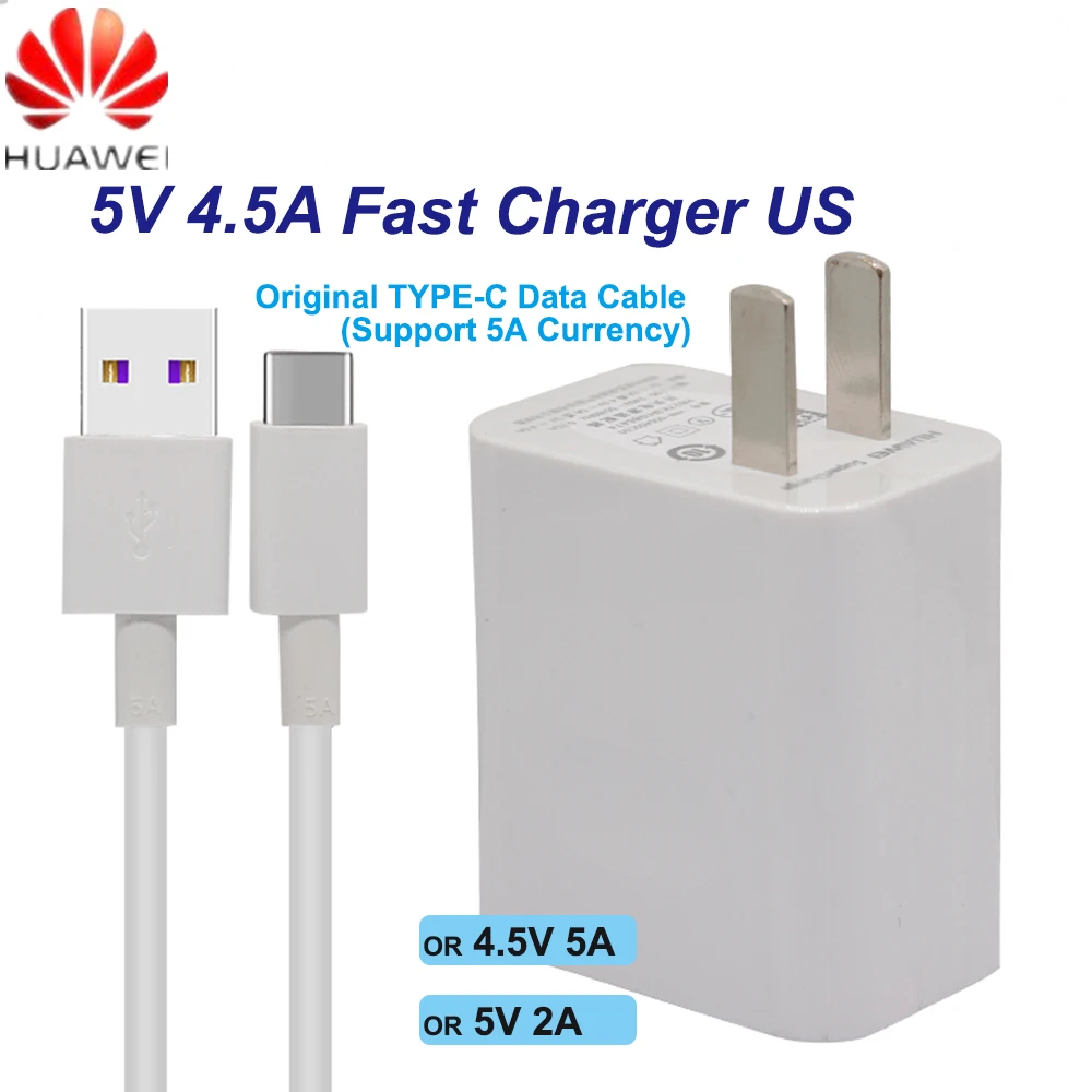 Сетевое зарядное устройство HUAWEI для Mate9 10Pro P10Plus 5 В/4 5a 4 В/5A В/2 А кабель USB Type C 3