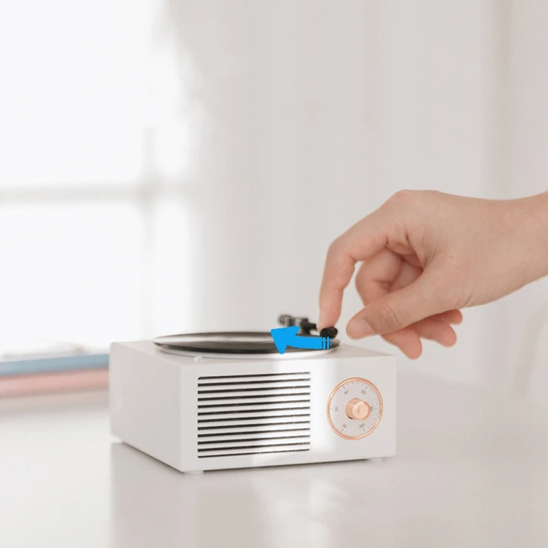 Винтажный Bluetooth динамик с виниловым диском вращается 1000 мАч 5 Вт стерео