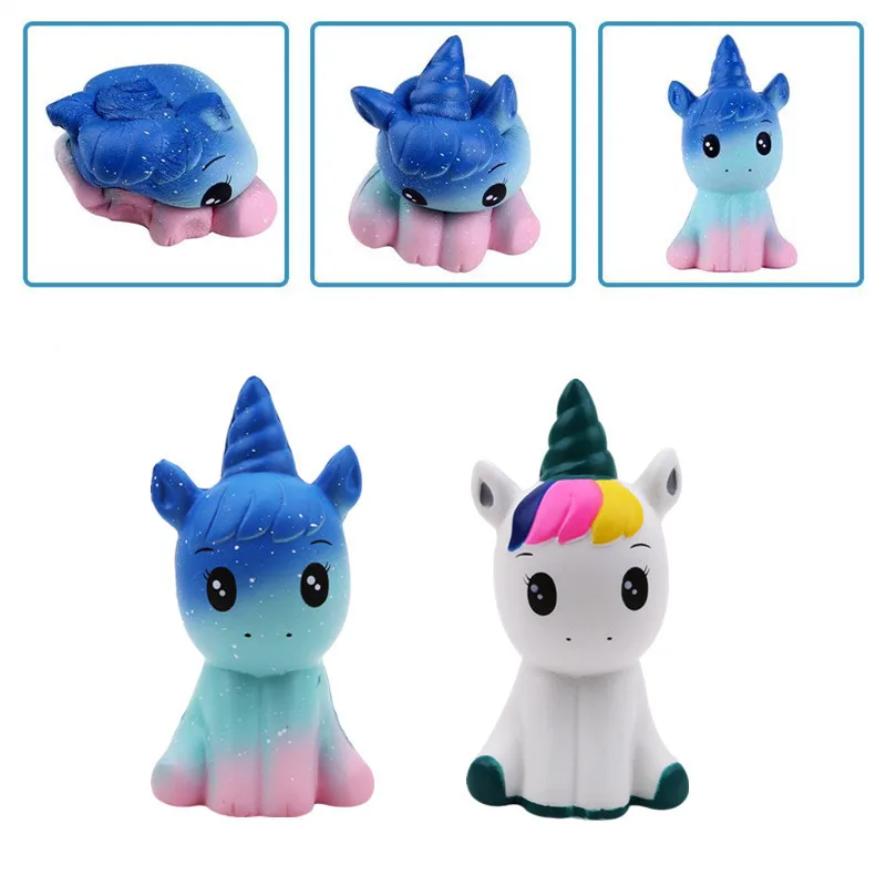 

Funny Kawaii Kids Unisex PU Decompression Antistress Unicorn Squishy Rising Doll Slow Rebound Toy